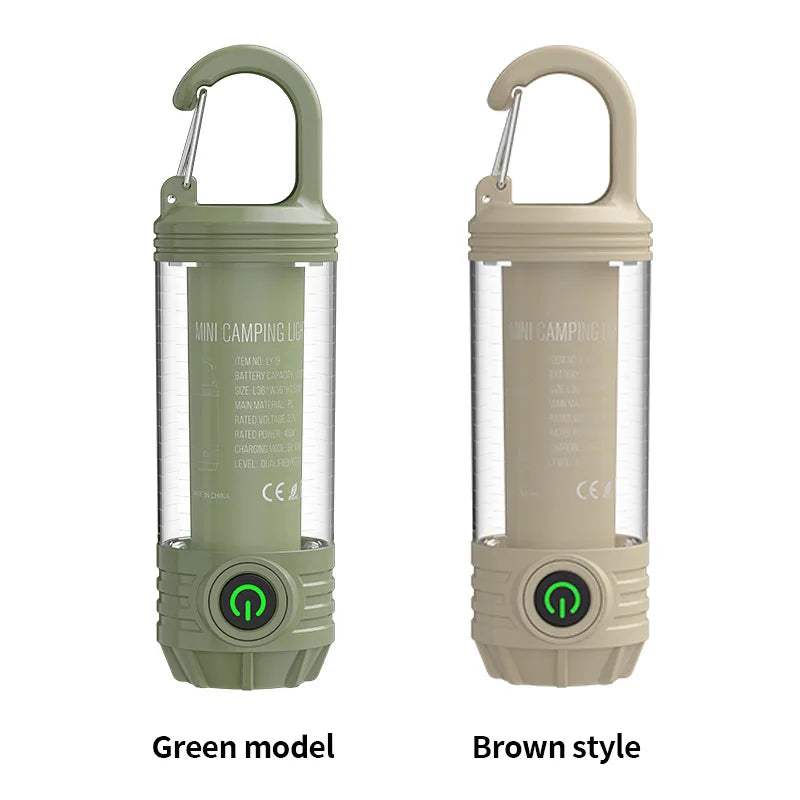 Outdoor camping light with multi-light sources, portable keychain