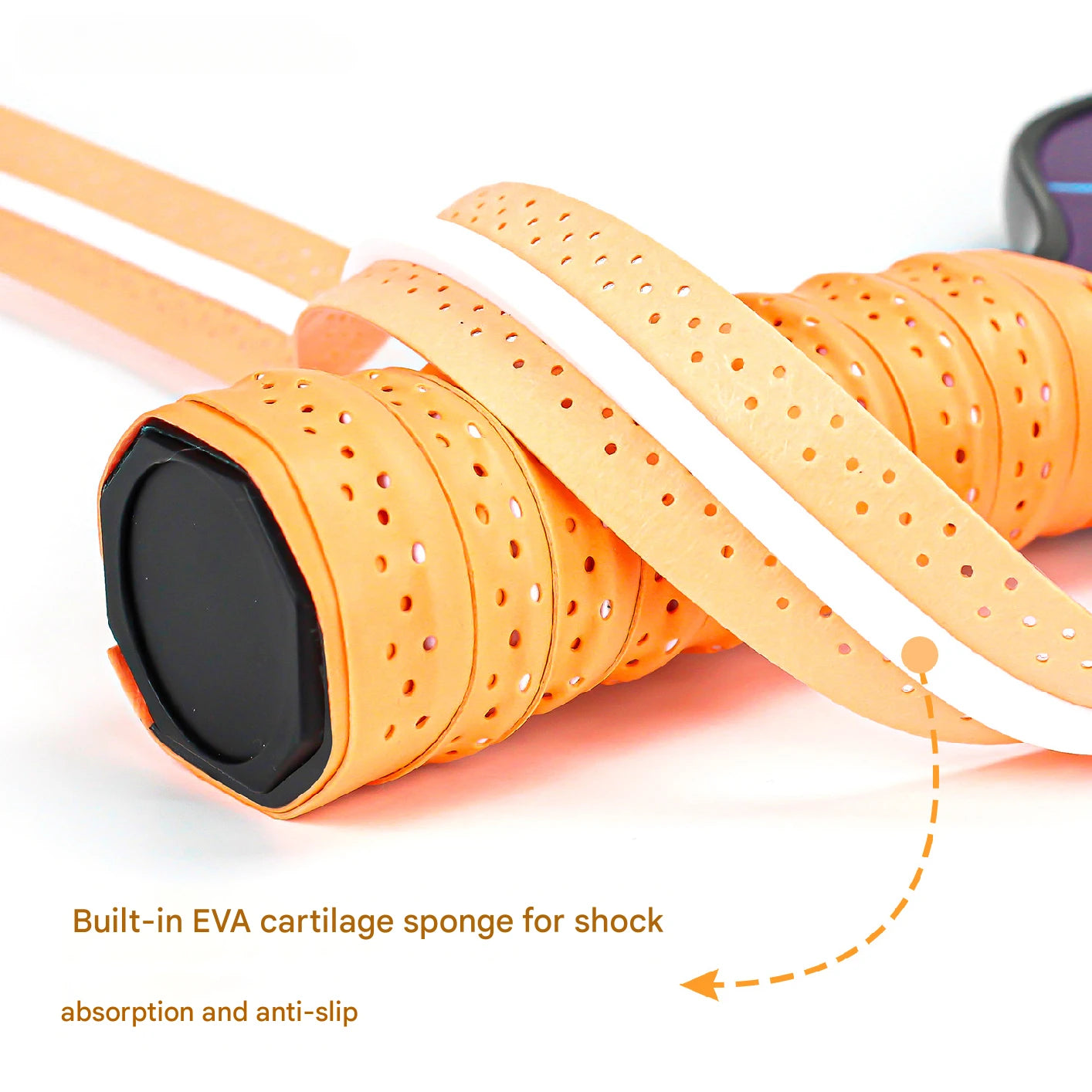Pickleball Paddle Grip Rubber Wrapped with Binding Tape