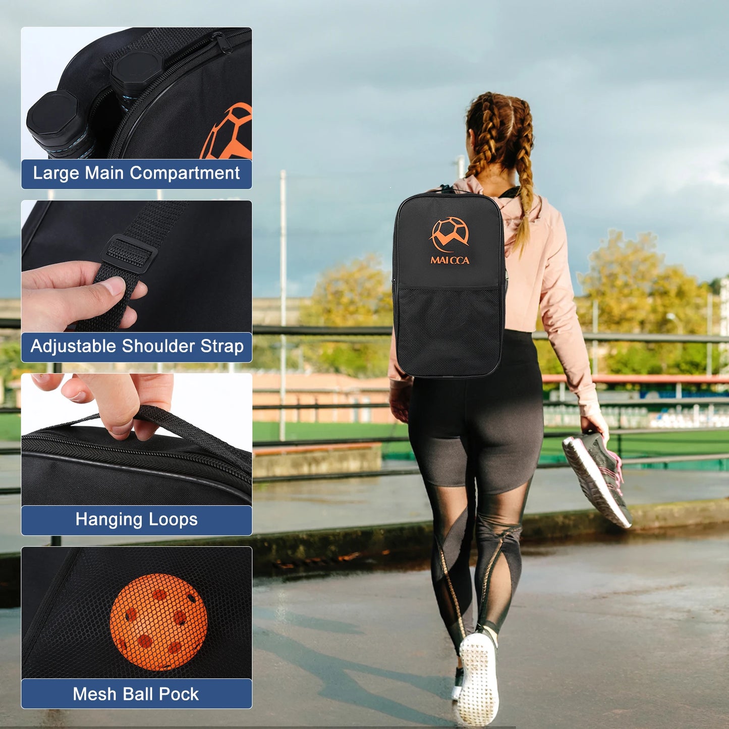 Pickleball Paddles Set w/ Carrying Bag