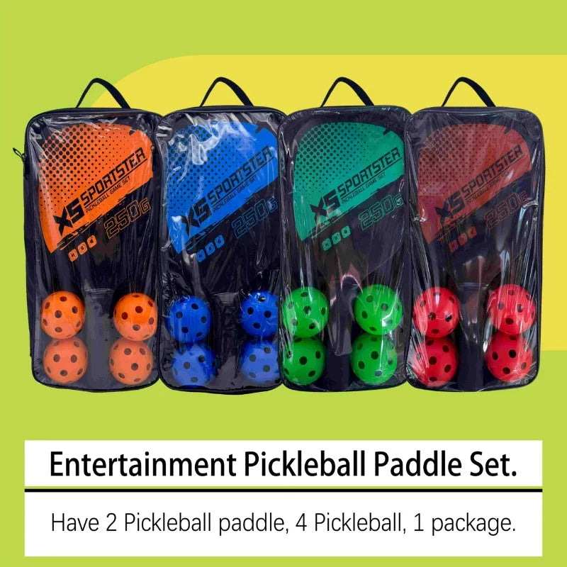 Pickleball Set 2 Rackets 4 Balls 1 Bag