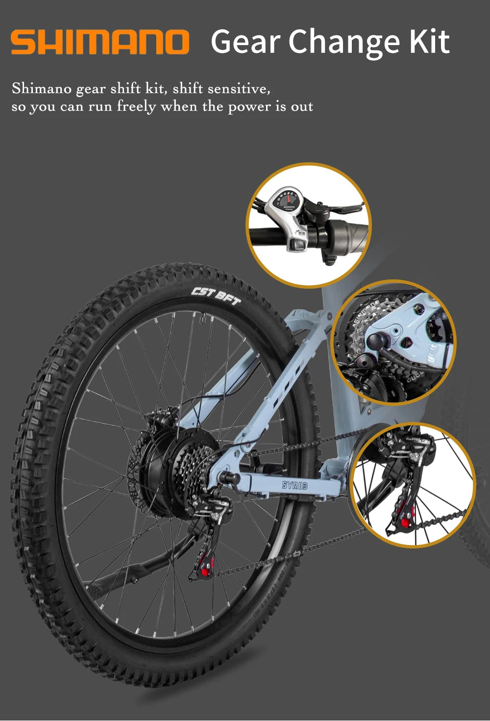 E-bike 27.5-inch 48V 1000W Motor soft tail shock absorption