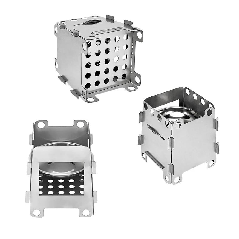 Portable Camping Wood Stove, Stainless Steel