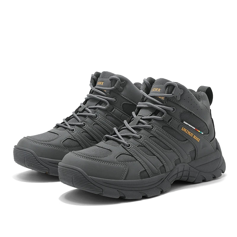Hiking Boots Lightweight Anti-Slip Mid Ankle Trekking Shoes for Outdoor Backpacking, Mountaineering & Rugged Terrain