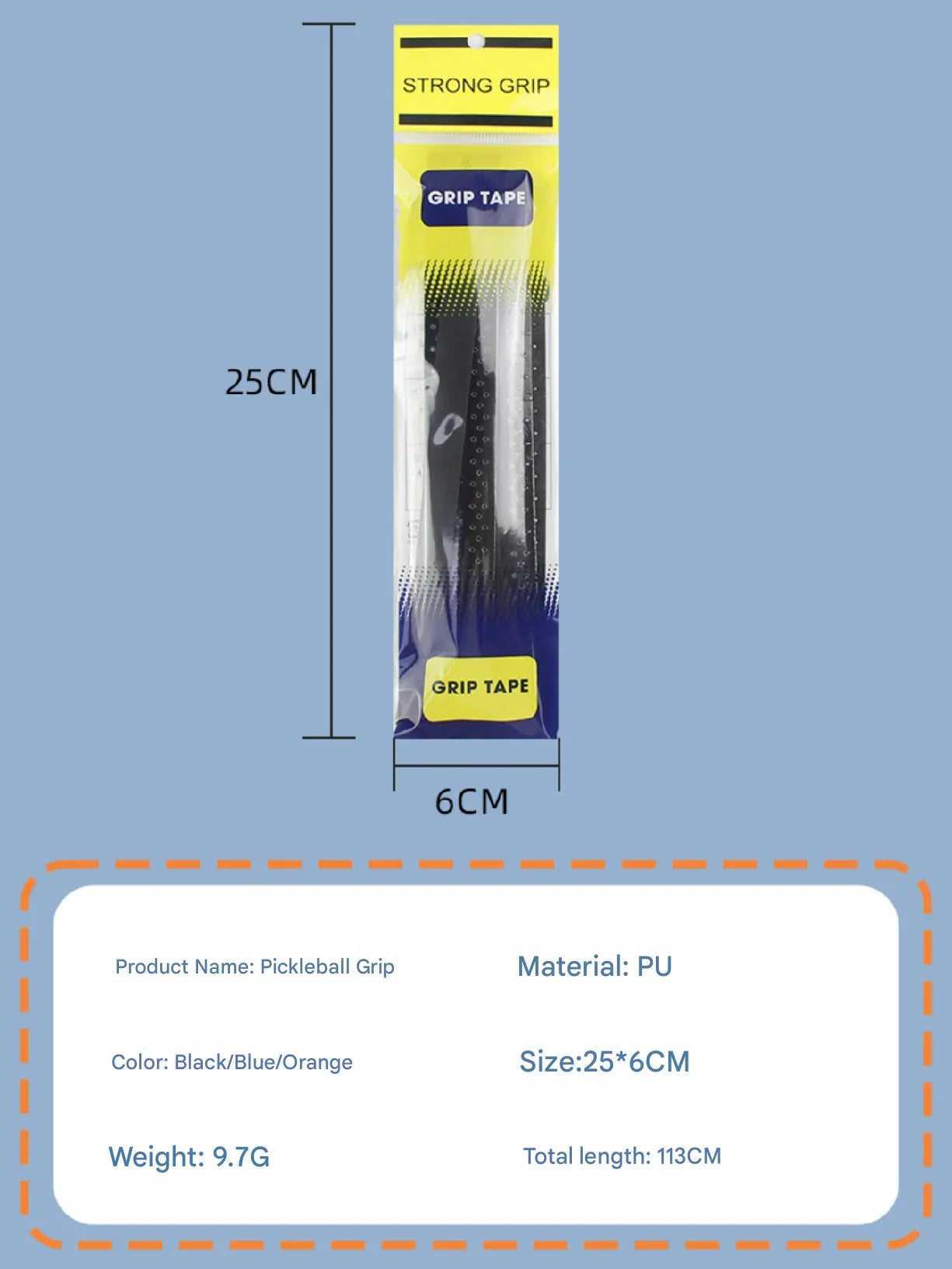 Pickleball Paddle Grip Rubber Wrapped with Binding Tape