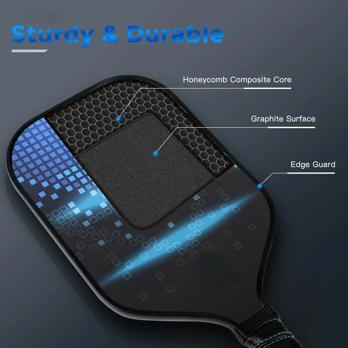 Pickleball Paddles Set Rackets Portable Racket Cover Carrying Bag Gift Kit + 4 Balls