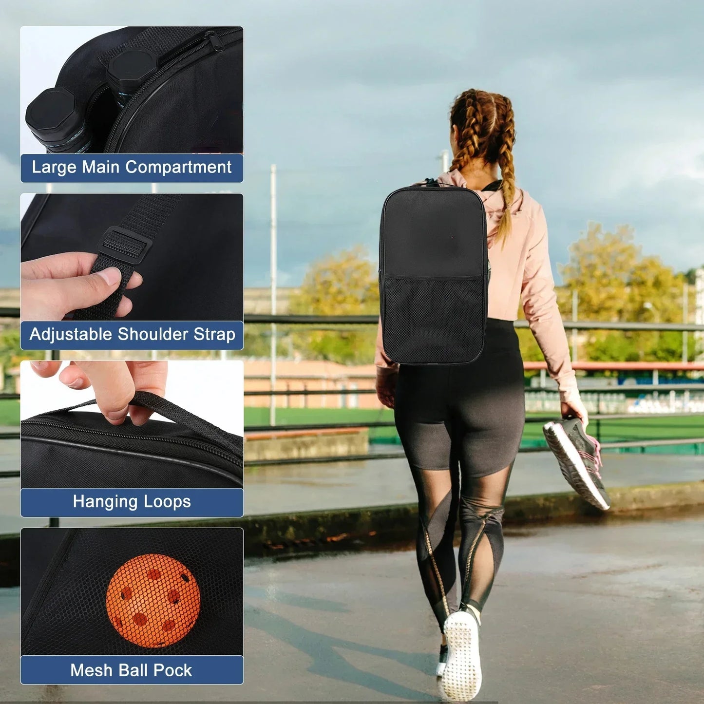Pickleball Paddles Set w/ Carrying Bag