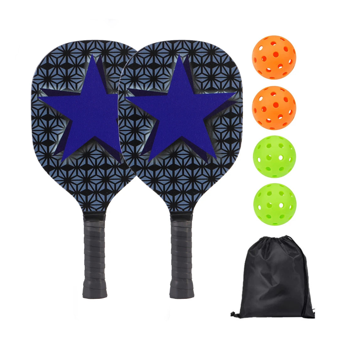 Pickle Ball Paddle Set w/ Portable Carry Bag