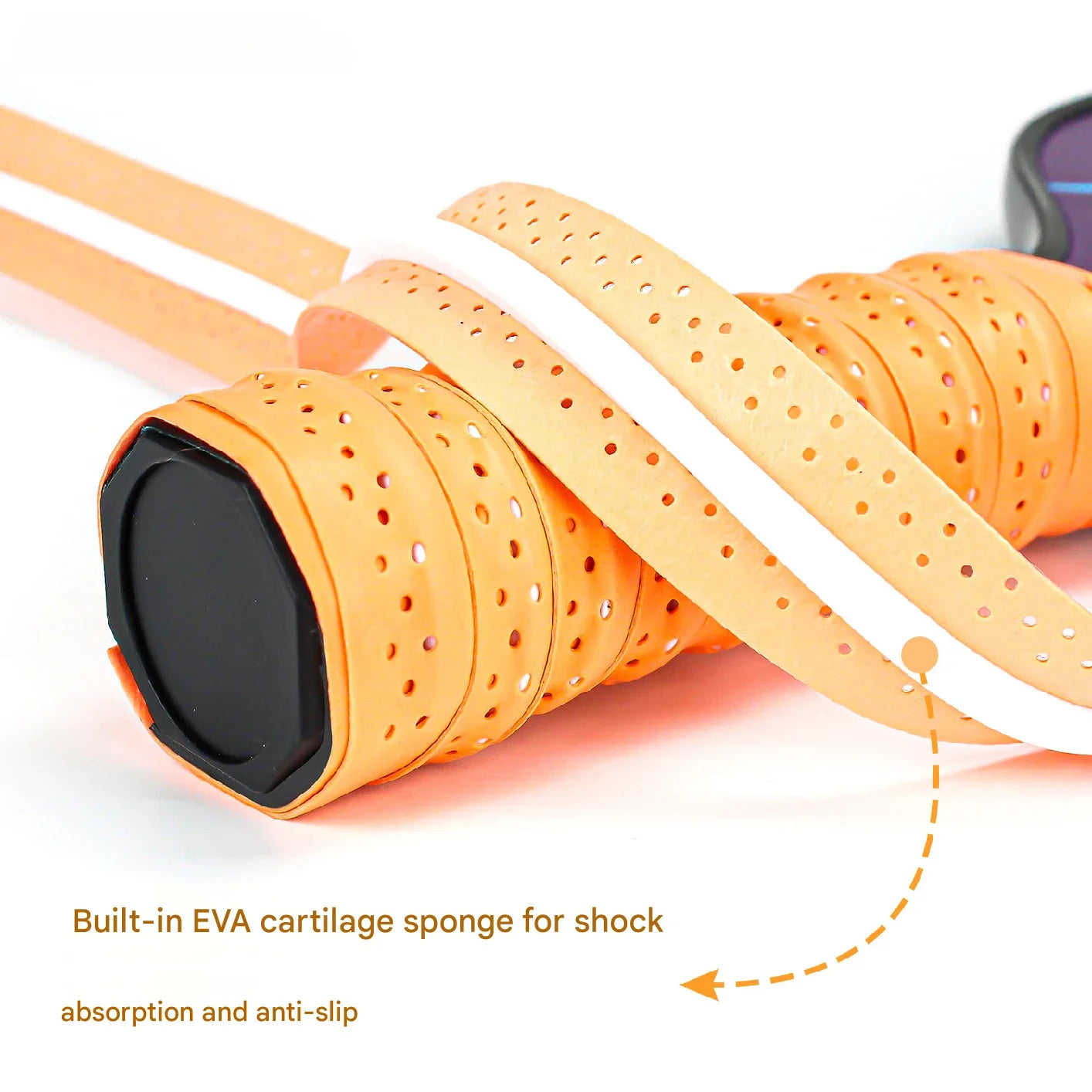 Pickleball Paddle Grip Rubber Wrapped with Binding Tape