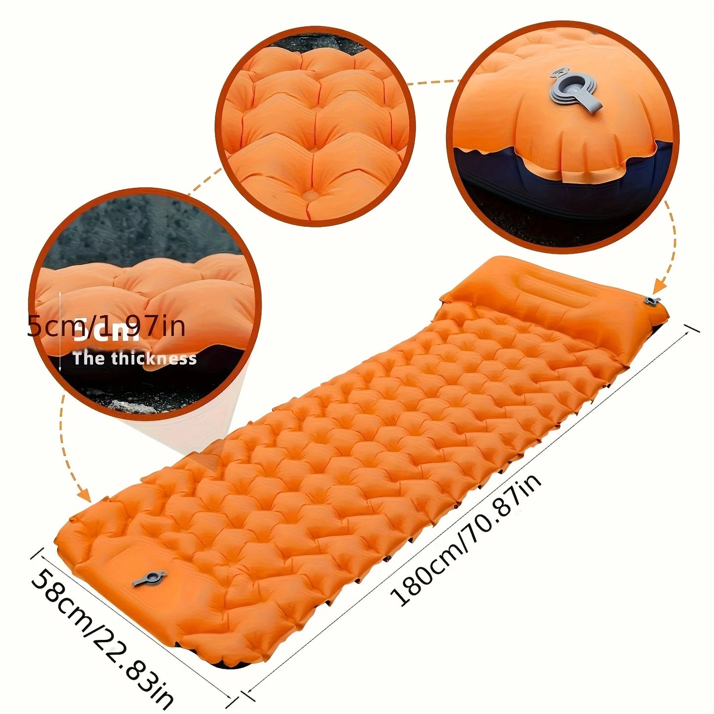 Camping Inflatable Mattress with Pillow