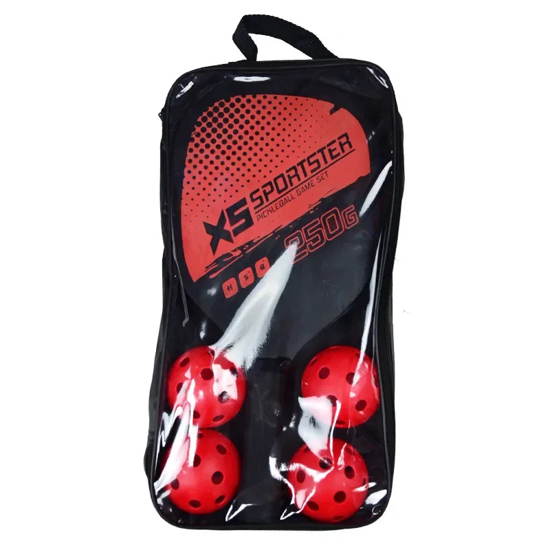 Pickleball Rackets Set Pickleball Paddle Set of 2 Rackets & 4 Pickleballs