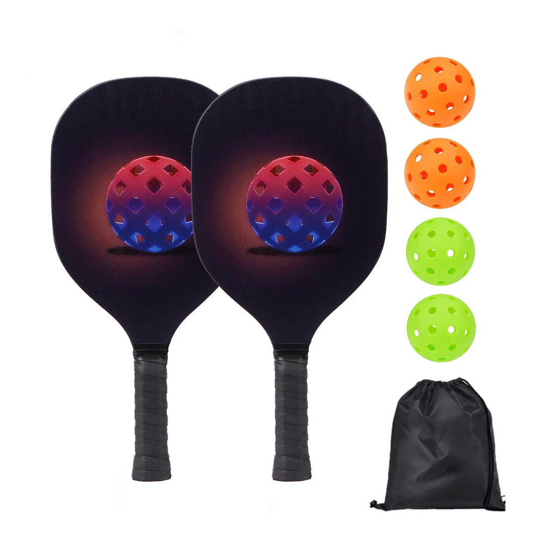 Pickle Ball Paddle Set w/ Portable Carry Bag