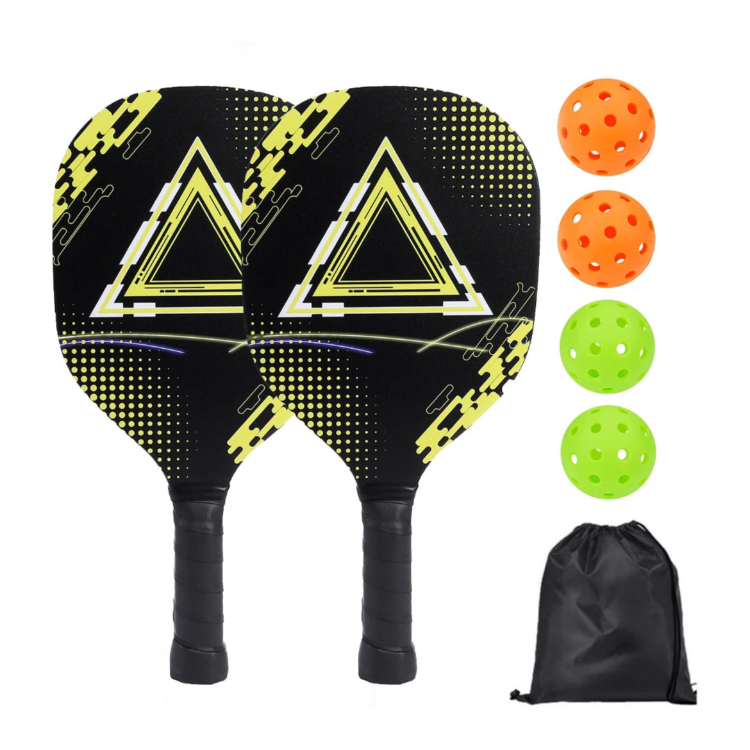 Pickle Ball Paddle Set w/ Portable Carry Bag