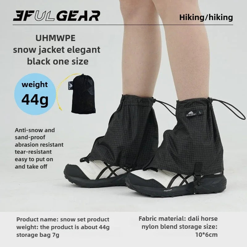 3F UL GEAR Hiking Trekking Leg Gaiters Camping UHMWPE Waterproof Mountain Leggings Snow Sand Protection Shoes Covers Equipment