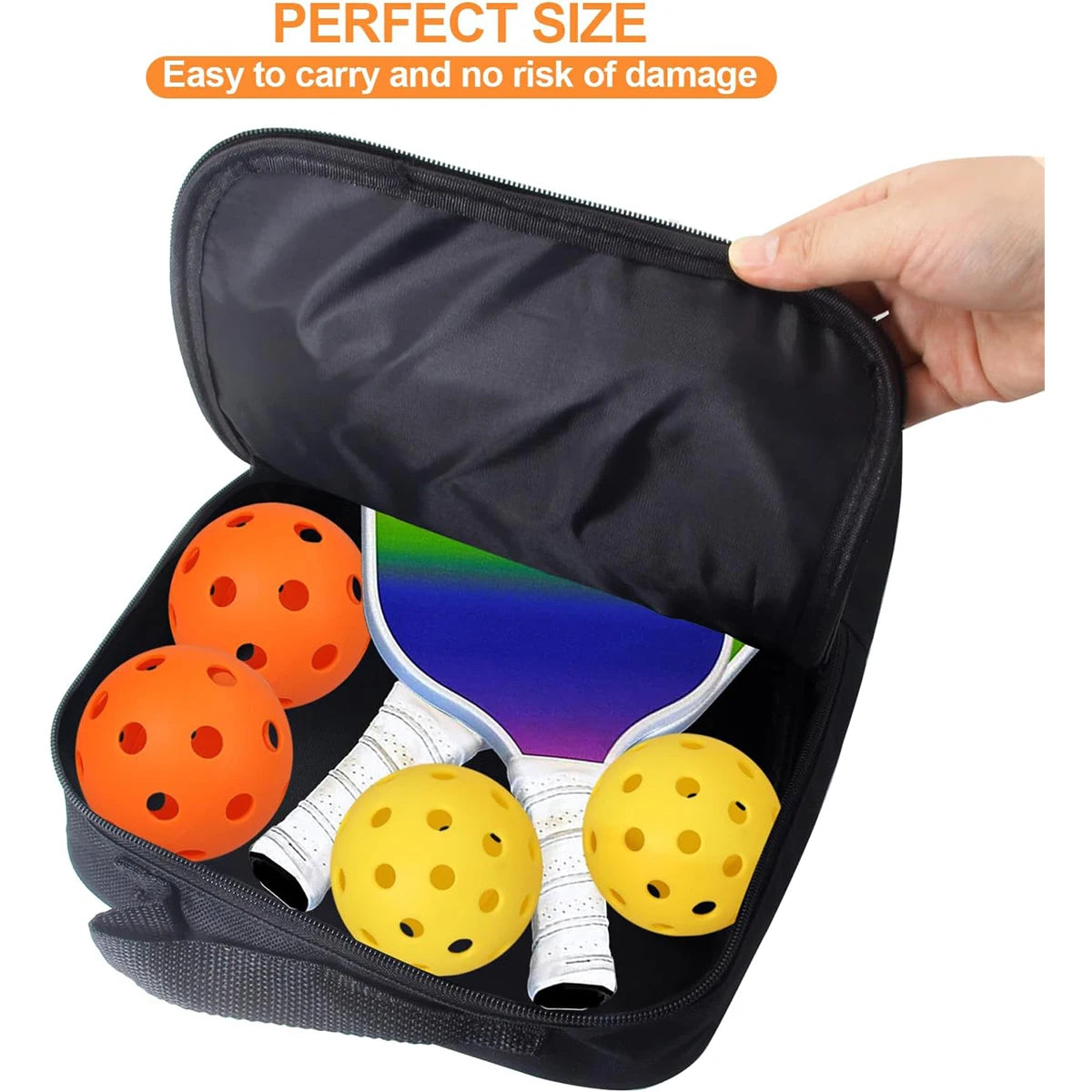 1pc Pickleball Paddle Cover with Pocket, With Extra Storage Space