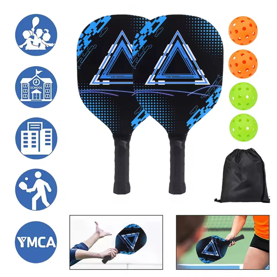 Pickle Ball Paddle Set w/ Portable Carry Bag