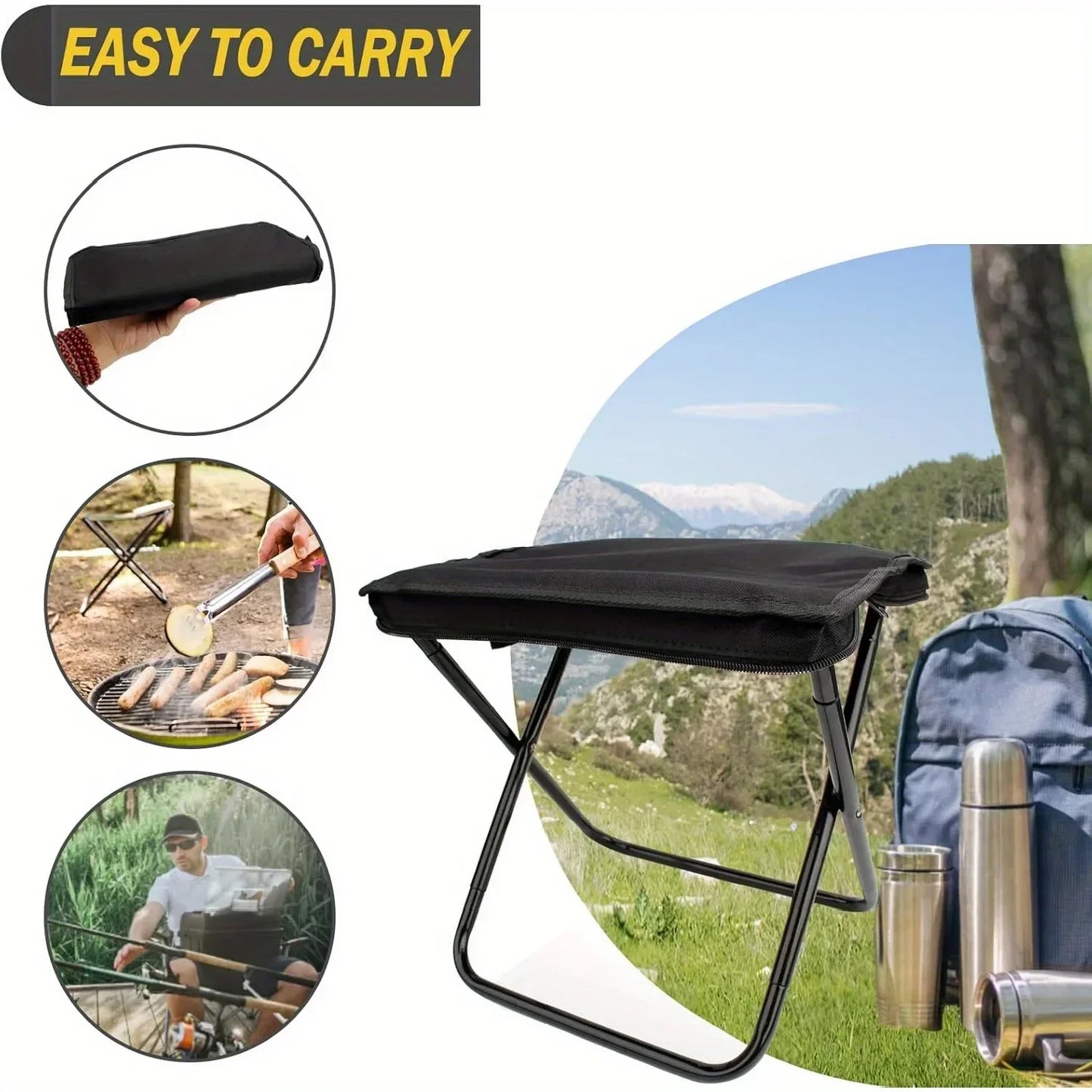 Portable folding stool