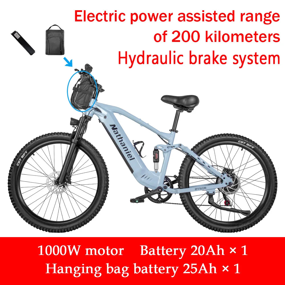 E-bike 27.5-inch 48V 1000W Motor soft tail shock absorption