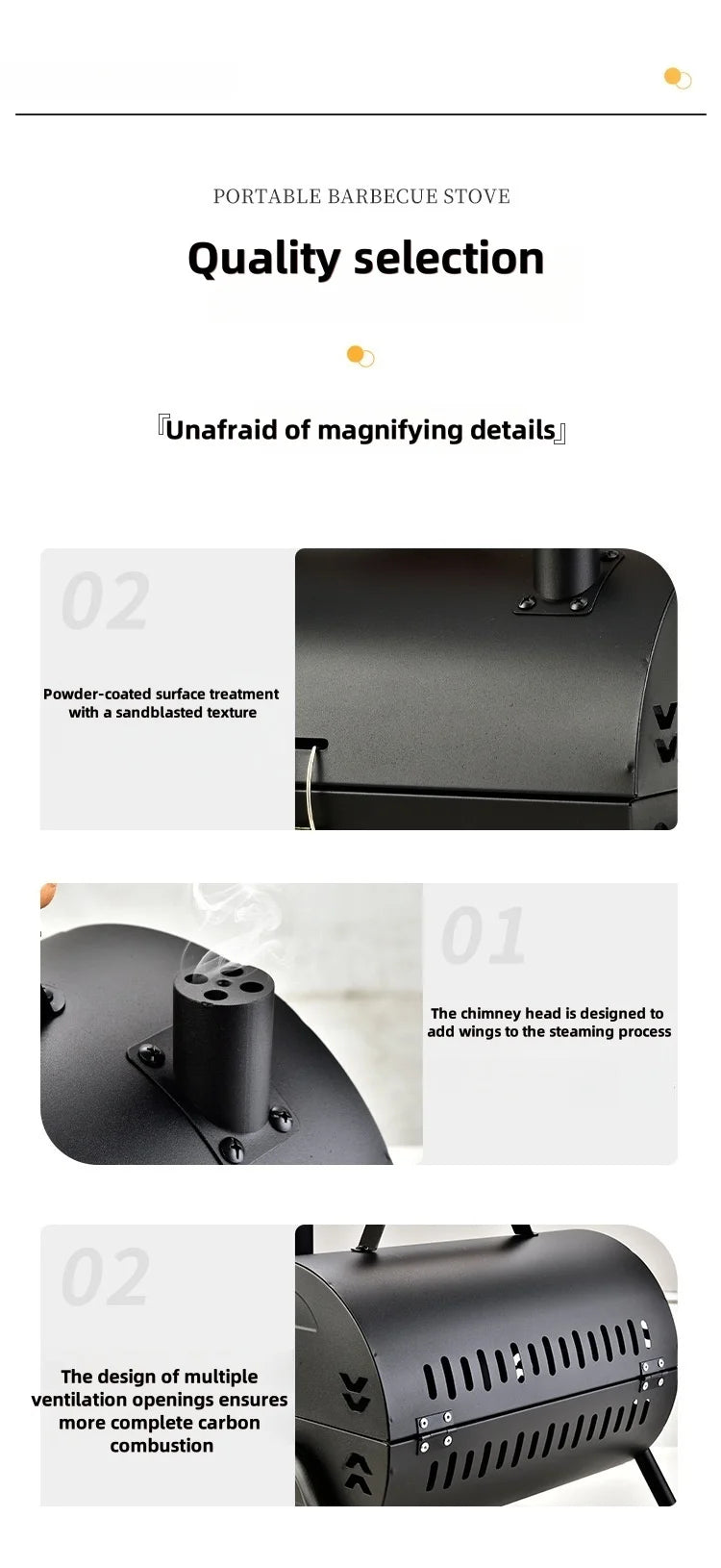 Portable grill, easy to carry