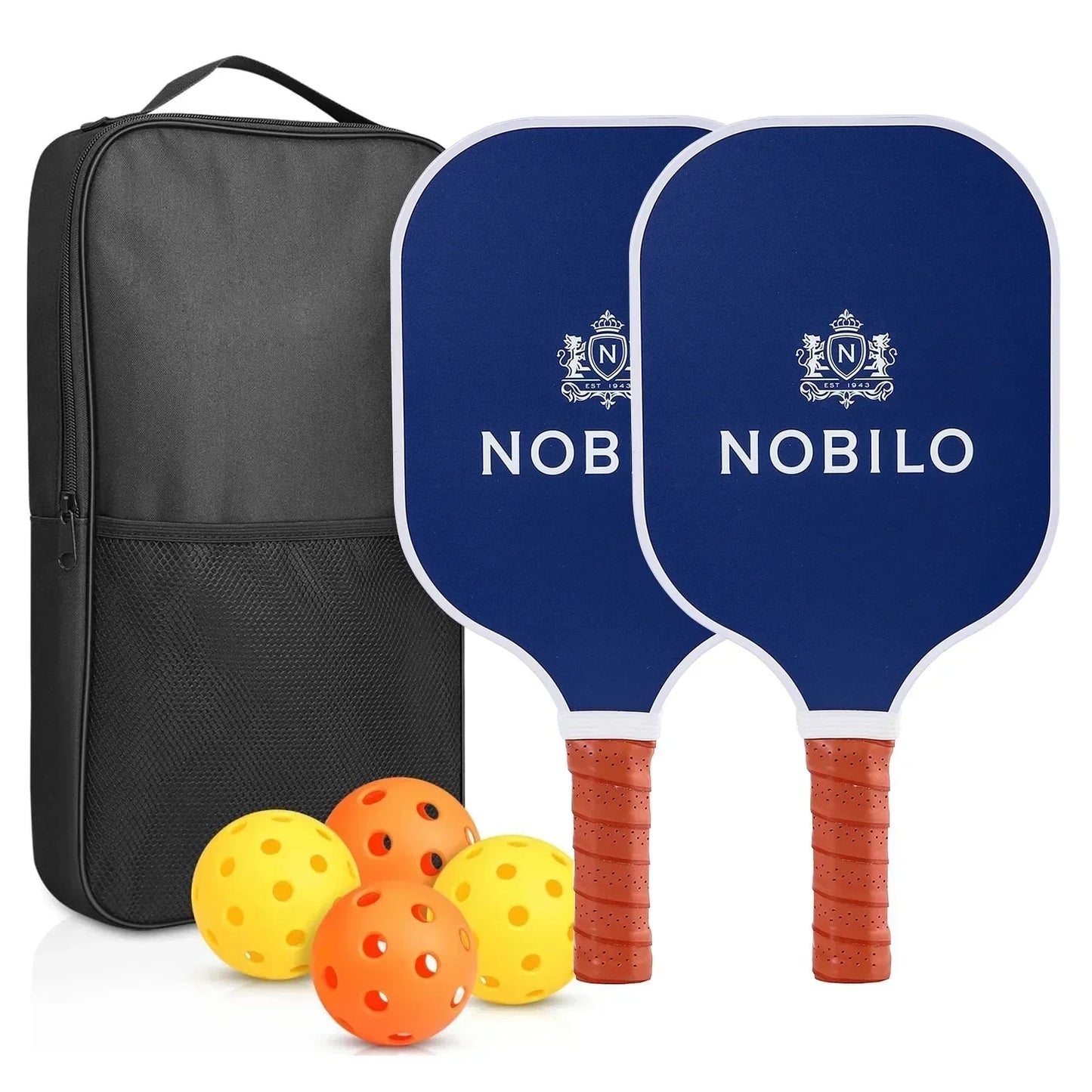 Pickleball Paddles Set Rackets Portable Racket Cover Carrying Bag Gift Kit + 4 Balls