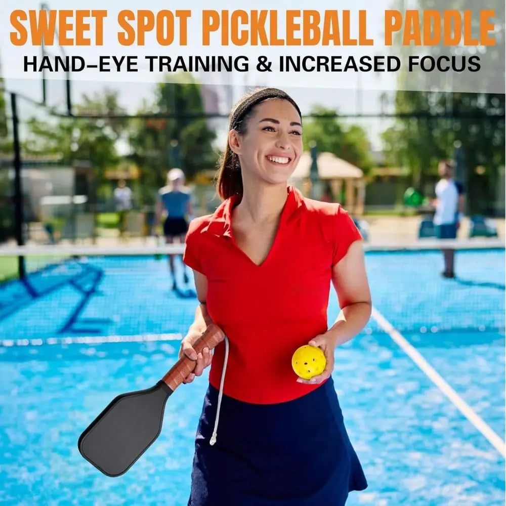 Carbon Fiber Pickleball Training Paddle Long Handle Wear Resistant