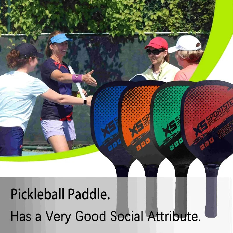 Pickleball Set 2 Rackets 4 Balls 1 Bag