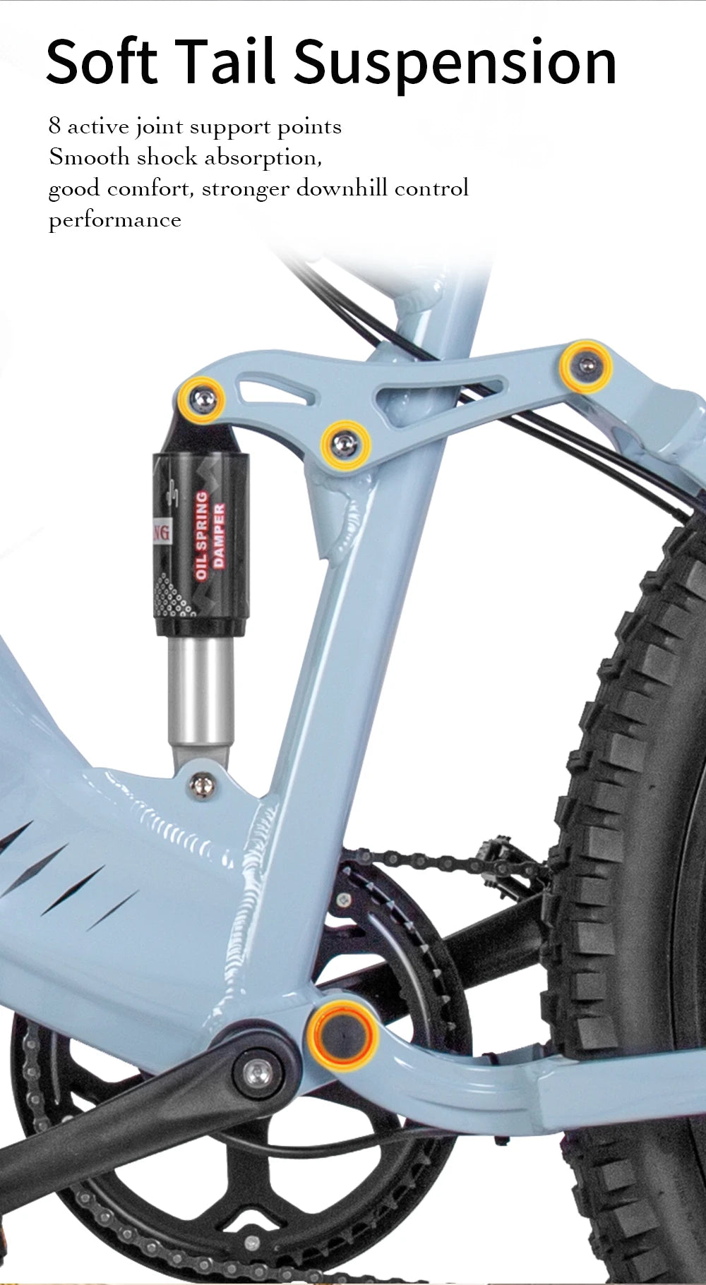 E-bike 27.5-inch 48V 1000W Motor soft tail shock absorption