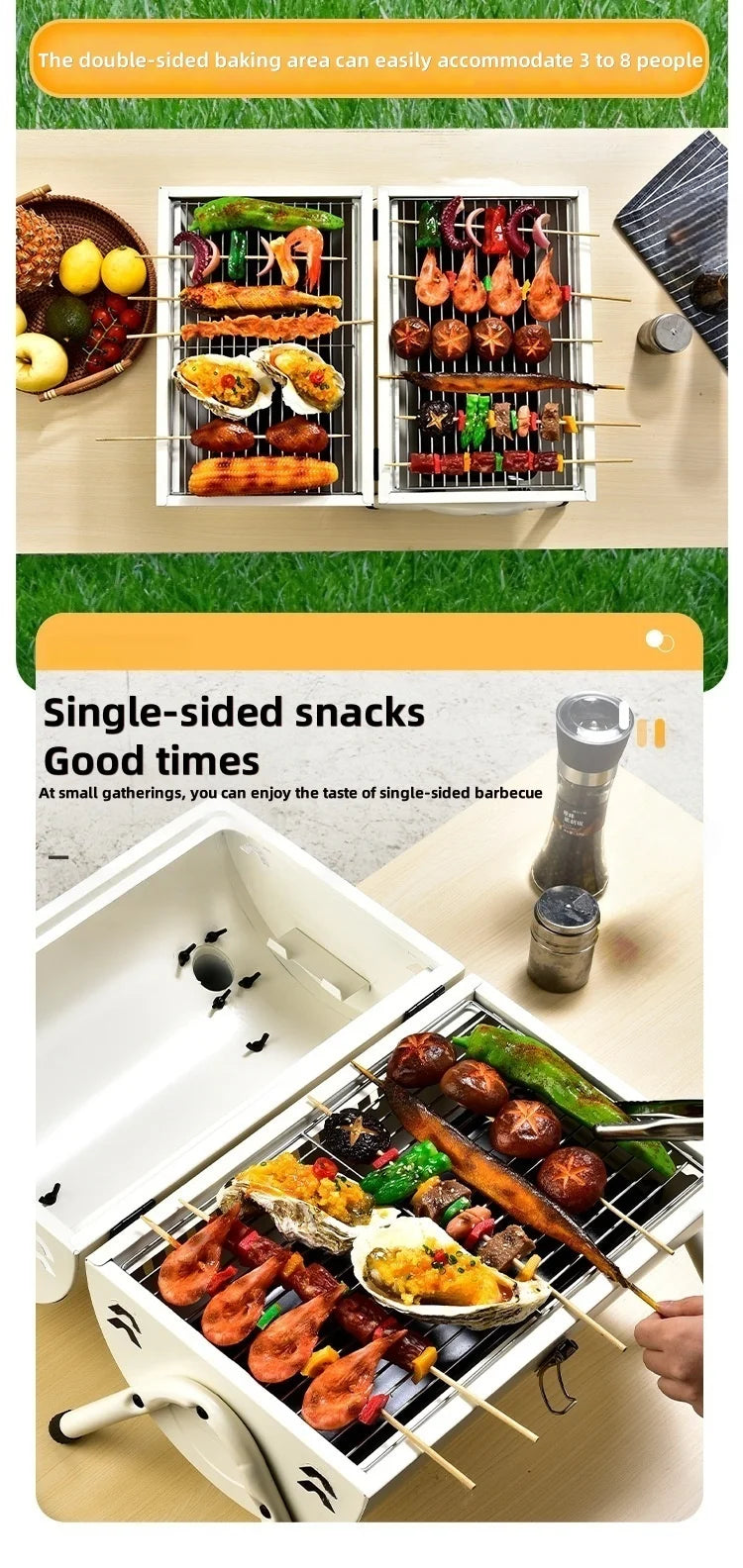 Portable grill, easy to carry