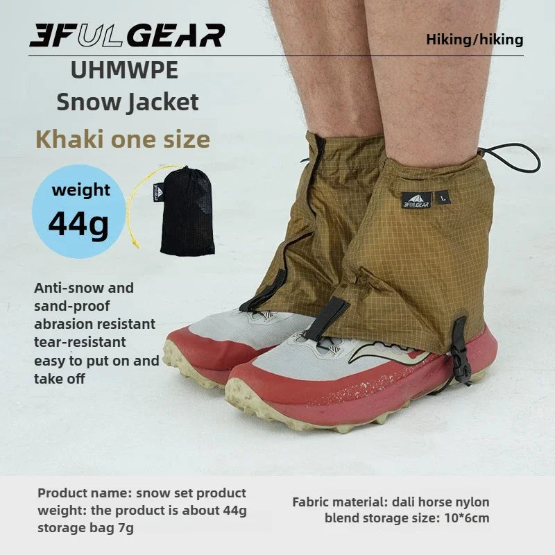 3F UL GEAR Hiking Trekking Leg Gaiters Camping UHMWPE Waterproof Mountain Leggings Snow Sand Protection Shoes Covers Equipment