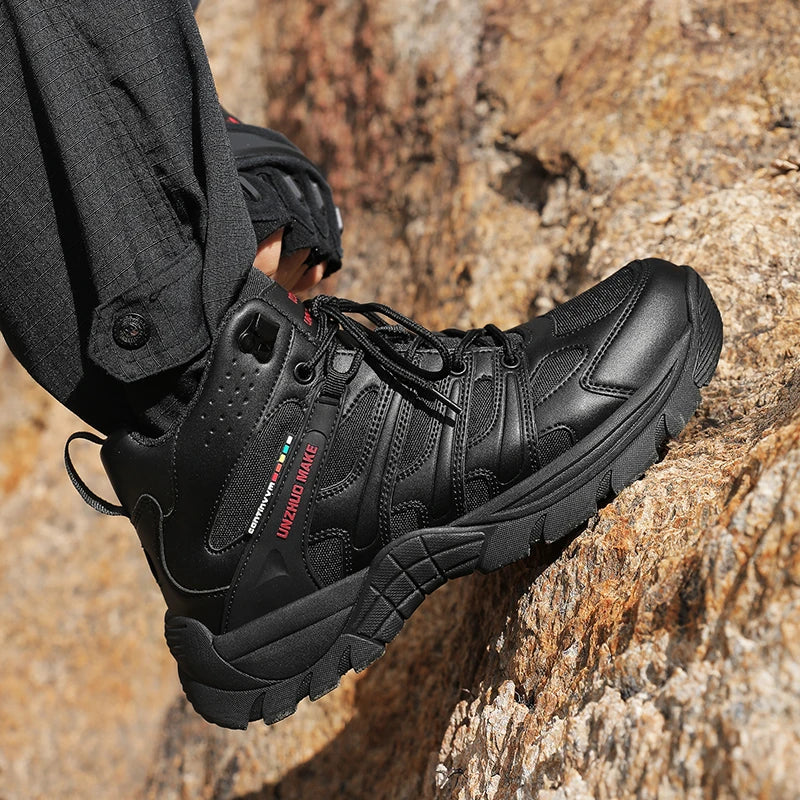 Hiking Boots Lightweight Anti-Slip Mid Ankle Trekking Shoes for Outdoor Backpacking, Mountaineering & Rugged Terrain‌