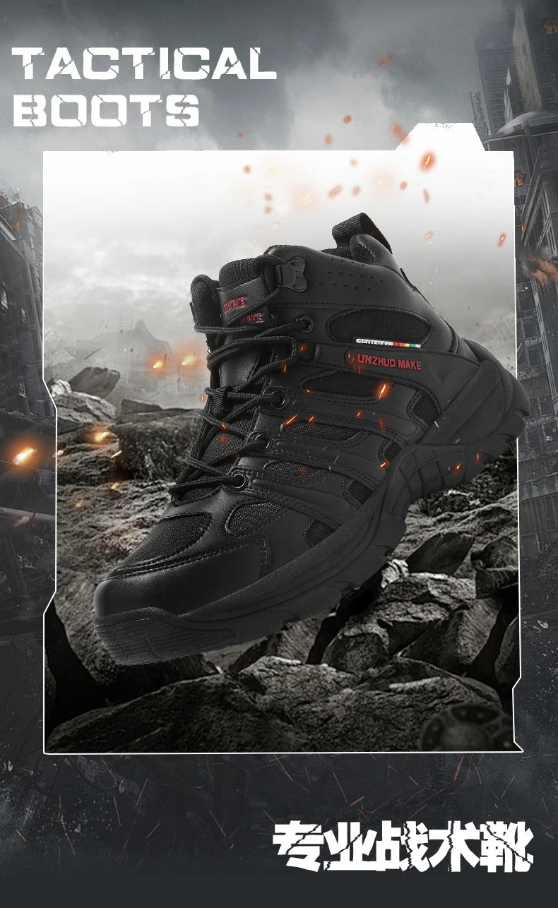 Hiking Boots Lightweight Anti-Slip Mid Ankle Trekking Shoes for Outdoor Backpacking, Mountaineering & Rugged Terrain‌