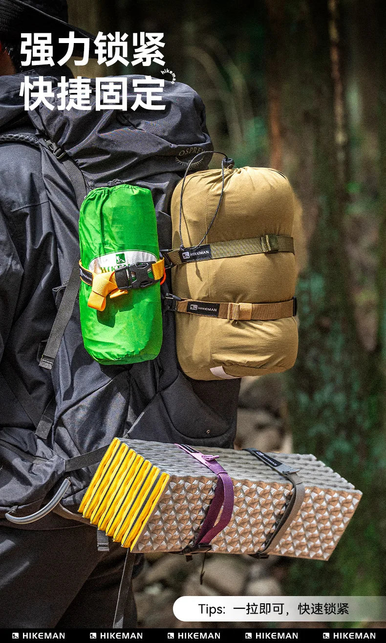 HIKEMAN Adjustable Outdoor Luggage Straps Camping Travel Gear Buckle Fastening Packing Belt for Hiking Accessories