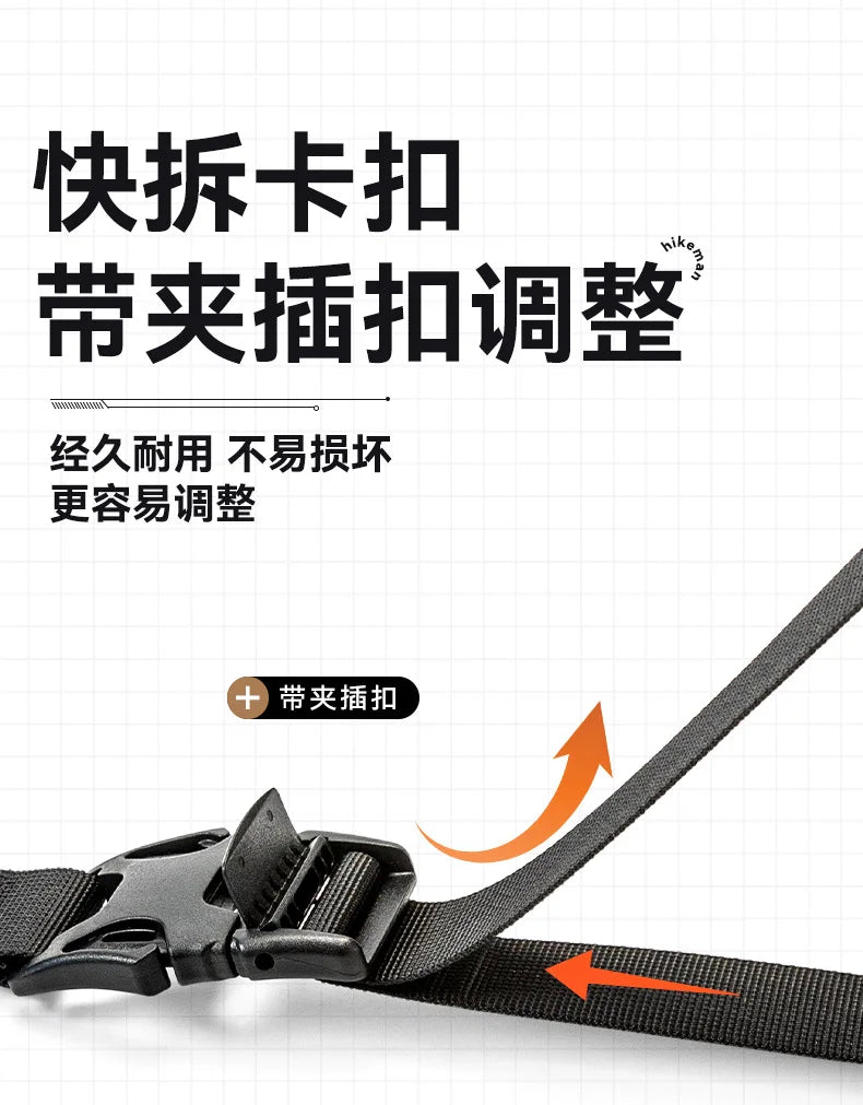HIKEMAN Adjustable Outdoor Luggage Straps Camping Travel Gear Buckle Fastening Packing Belt for Hiking Accessories