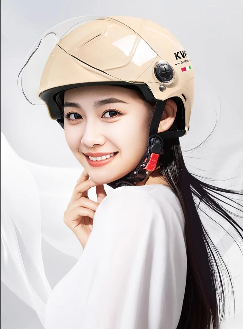 2025 E-Bike helmet summer helmet for motorcycle men women with sunglasses