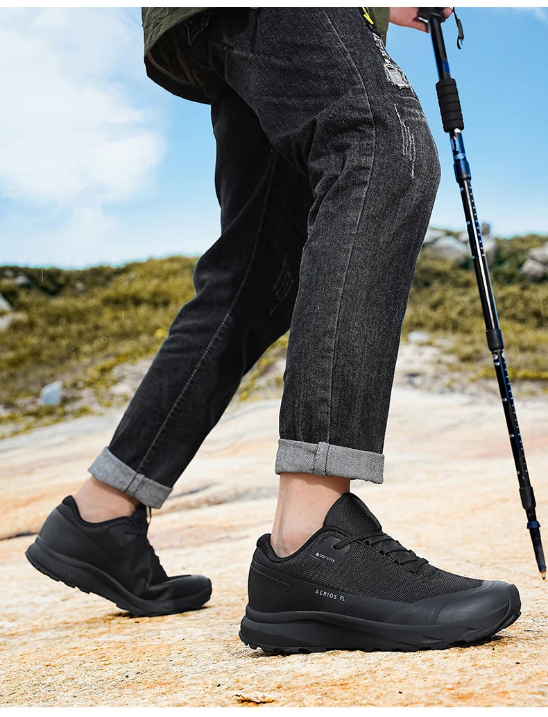 Hiking Shoes Outdoor Walking Mountain Non-Slip Casual Waterproof Sneakers Rubber Wear-Resistant Camping Breathable Hiking Boots