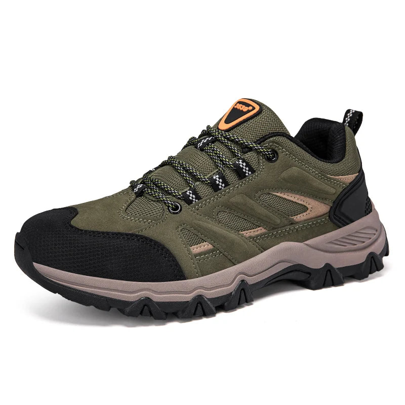 Hiking Shoes Men Anti collision toe Climbing Trekking Sneakers for Men Leather Outdoor Non-Slip Wear-Resistant Sport shoes