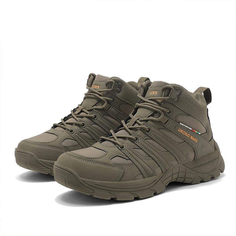 Hiking Boots Lightweight Anti-Slip Mid Ankle Trekking Shoes for Outdoor Backpacking, Mountaineering & Rugged Terrain‌