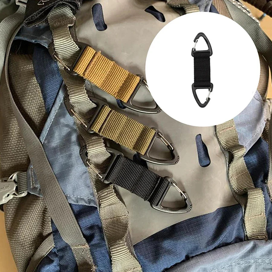 Outdoor Tools Camping Carabiner Hook Hiking Webbing Buckle Belt Clip Hanging Keychain Climbing Survival Equipment 1pcs