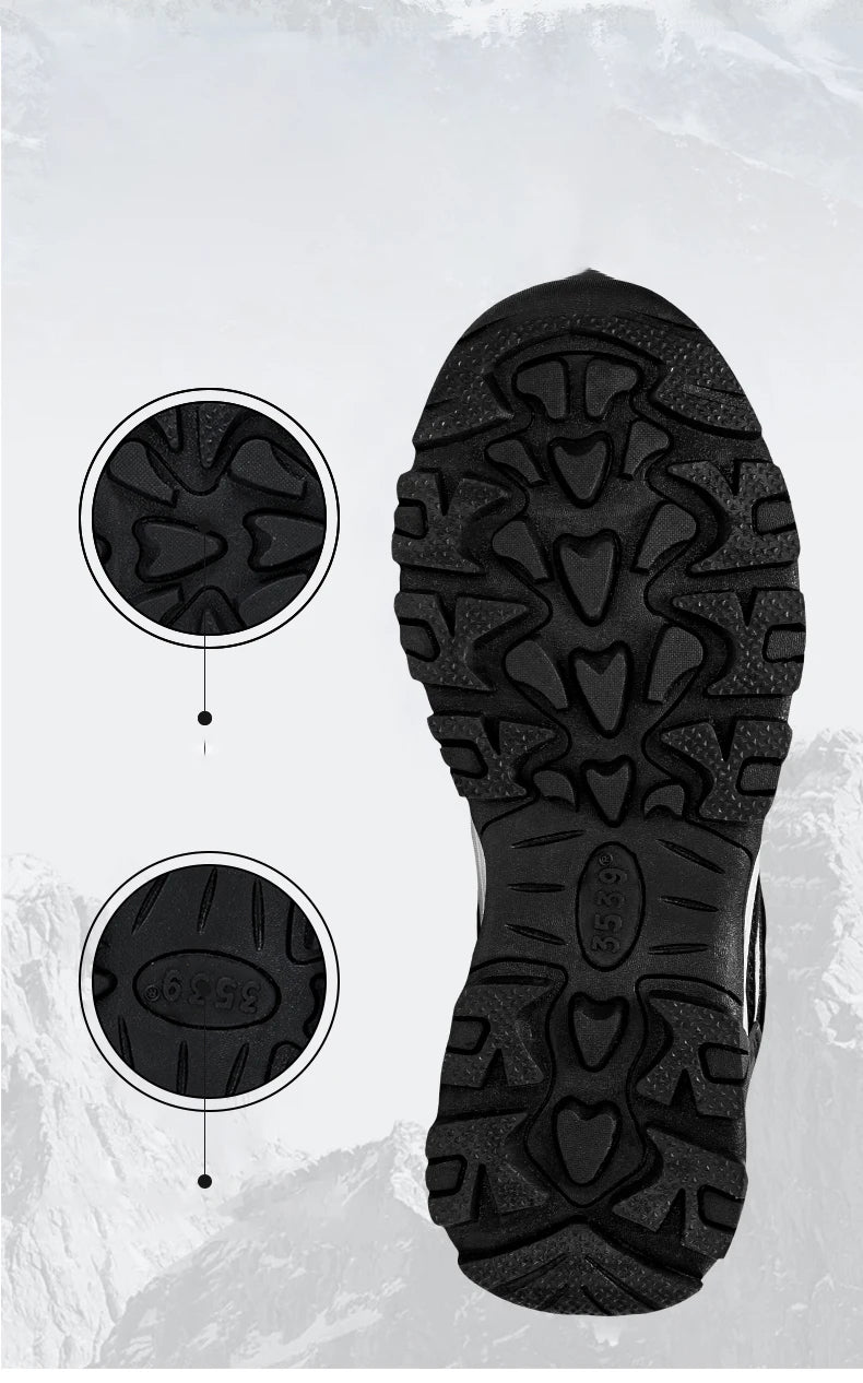 Hiking Shoes Men Anti collision toe Climbing Trekking Sneakers for Men Leather Outdoor Non-Slip Wear-Resistant Sport shoes