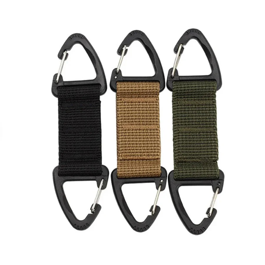 Outdoor Tools Camping Carabiner Hook Hiking Webbing Buckle Belt Clip Hanging Keychain Climbing Survival Equipment 1pcs
