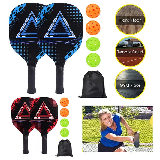 Pickle Ball Paddle Set w/ Portable Carry Bag