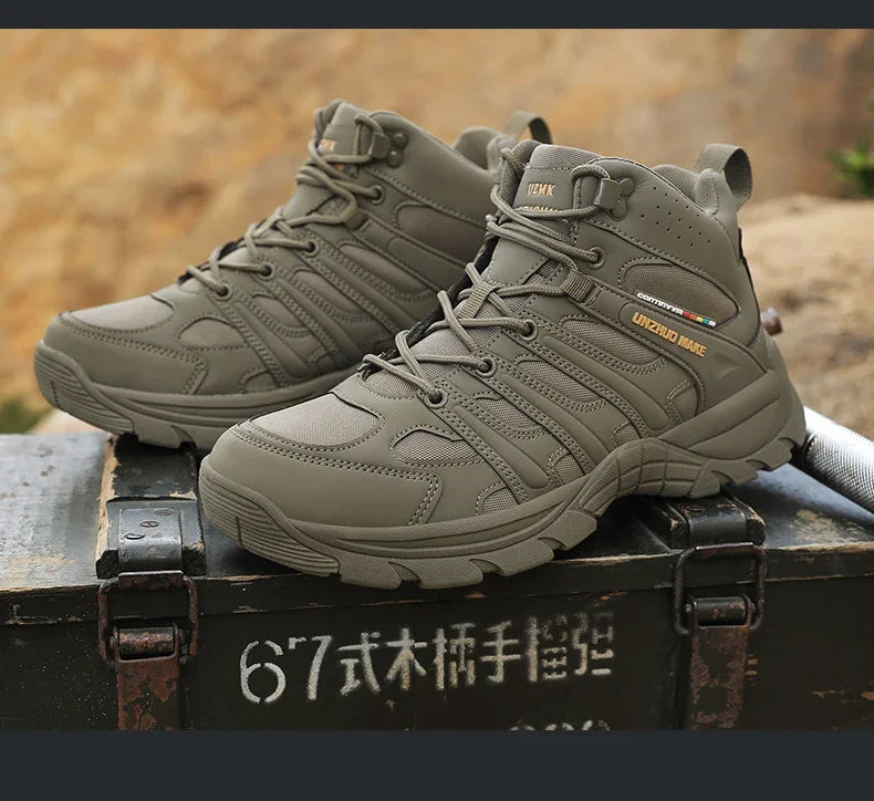 Hiking Boots Lightweight Anti-Slip Mid Ankle Trekking Shoes for Outdoor Backpacking, Mountaineering & Rugged Terrain‌