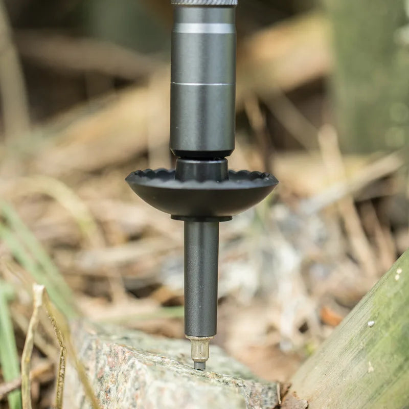 Hiking pole folding multi-functional outdoor  hiking camping self-defense stick ultra-light tactical set crutch retractable