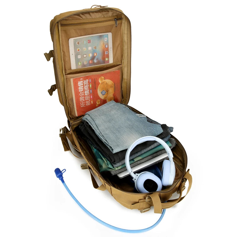 Hiking Backpack-Adjustable Shoulder Straps, Zipper Closure, Travel and Sports Backpack for Camping,Hiking,Cycling,Outdoor Sports