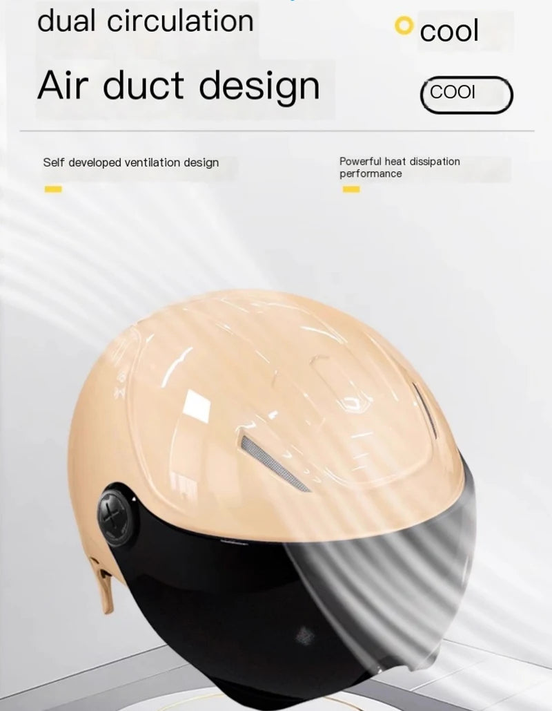 2025 E-Bike helmet summer helmet for motorcycle men women with sunglasses