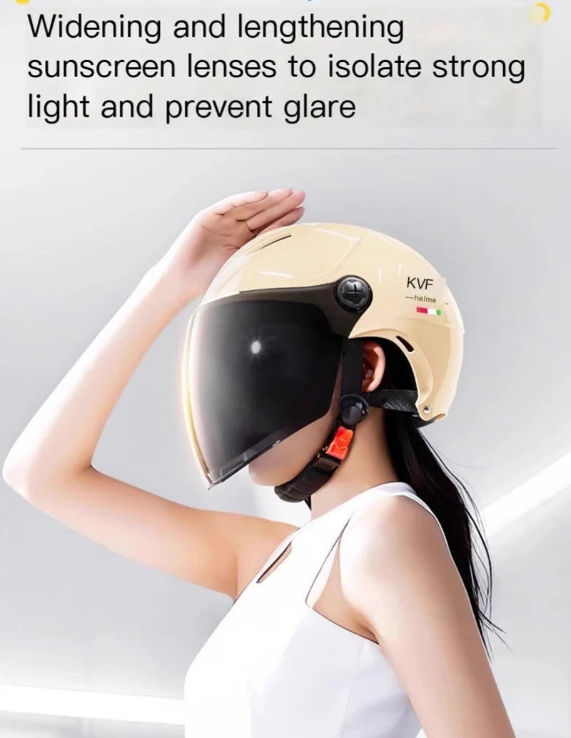 2025 E-Bike helmet summer helmet for motorcycle men women with sunglasses