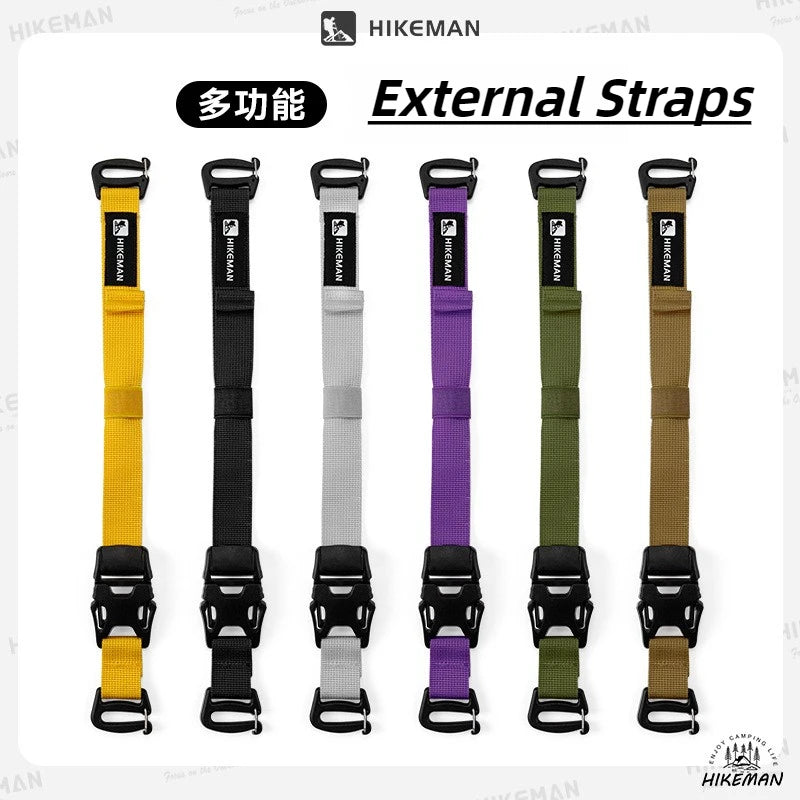 HIKEMAN Adjustable Outdoor Luggage Straps Camping Travel Gear Buckle Fastening Packing Belt for Hiking Accessories