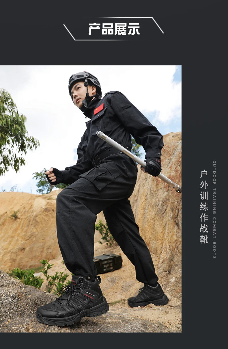 Hiking Boots Lightweight Anti-Slip Mid Ankle Trekking Shoes for Outdoor Backpacking, Mountaineering & Rugged Terrain‌