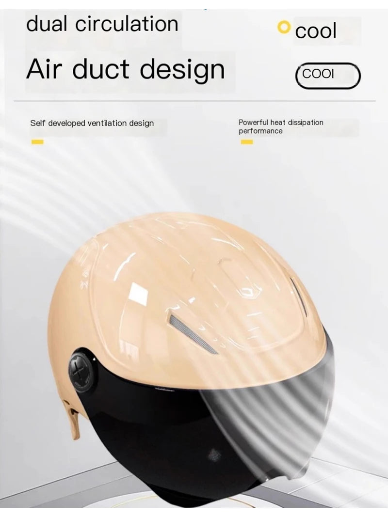 2025 E-Bike helmet summer helmet for motorcycle men women with sunglasses