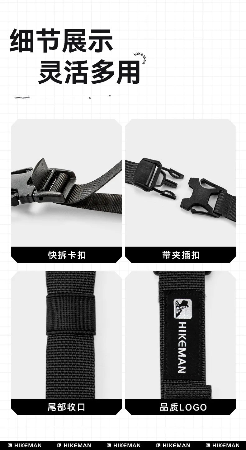 HIKEMAN Adjustable Outdoor Luggage Straps Camping Travel Gear Buckle Fastening Packing Belt for Hiking Accessories